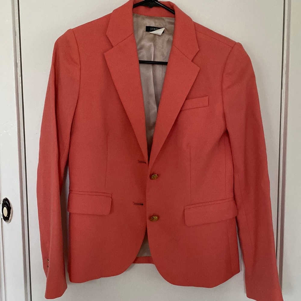 GUC J. Crew blazer, coral, Size 2